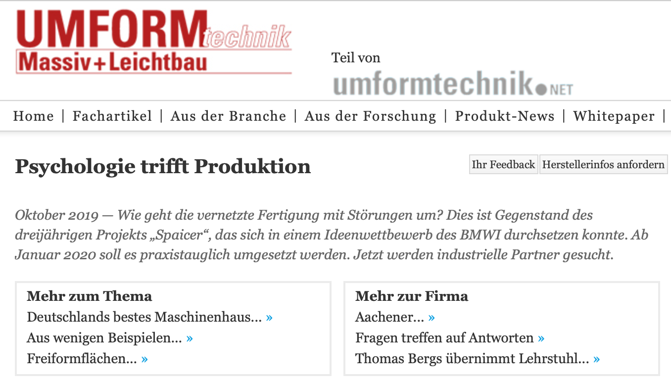 Psychologie trifft Produktion