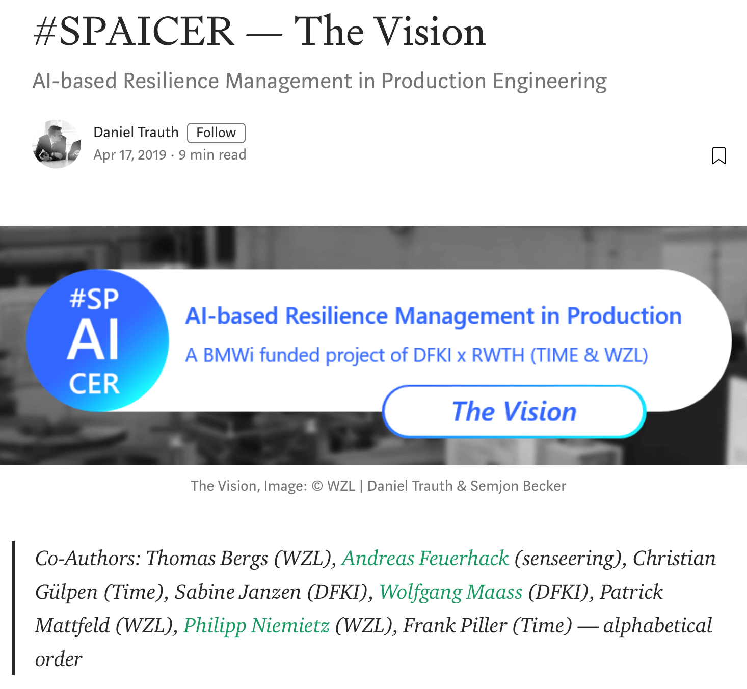 #SPAICER — The Vision