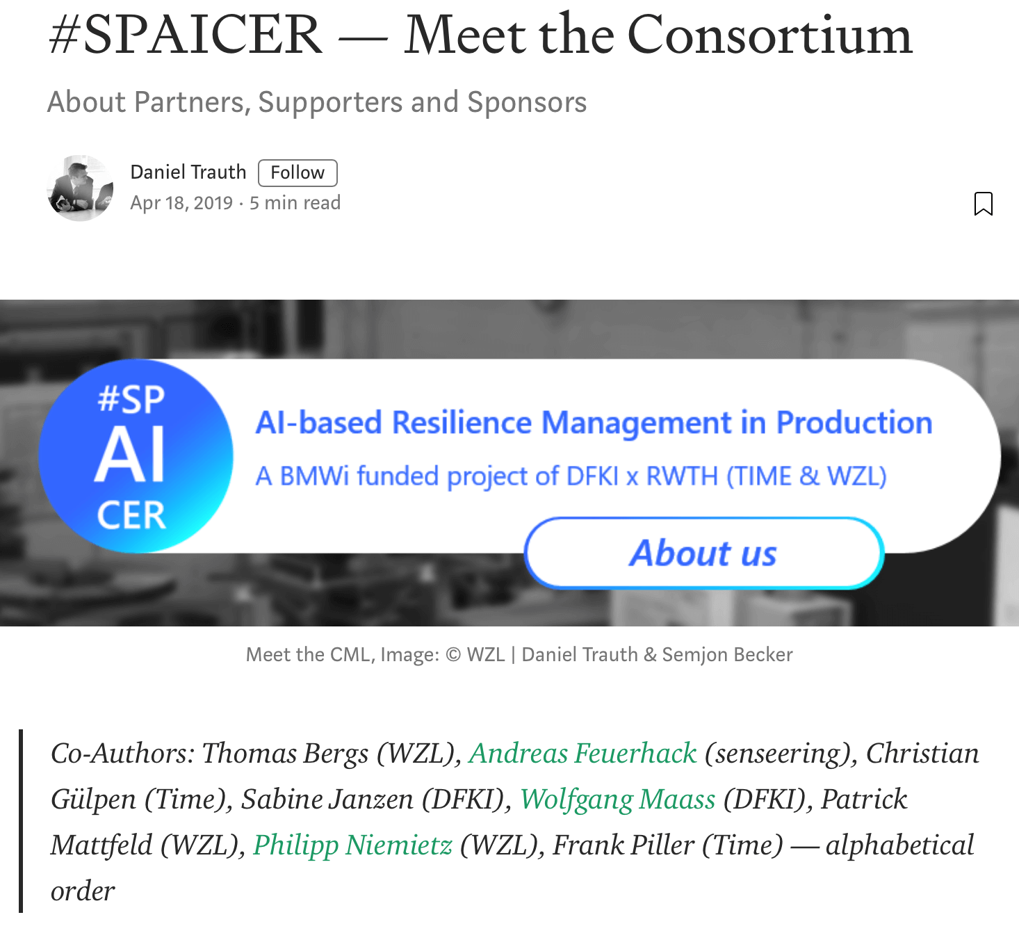 #SPAICER — Meet the Consortium