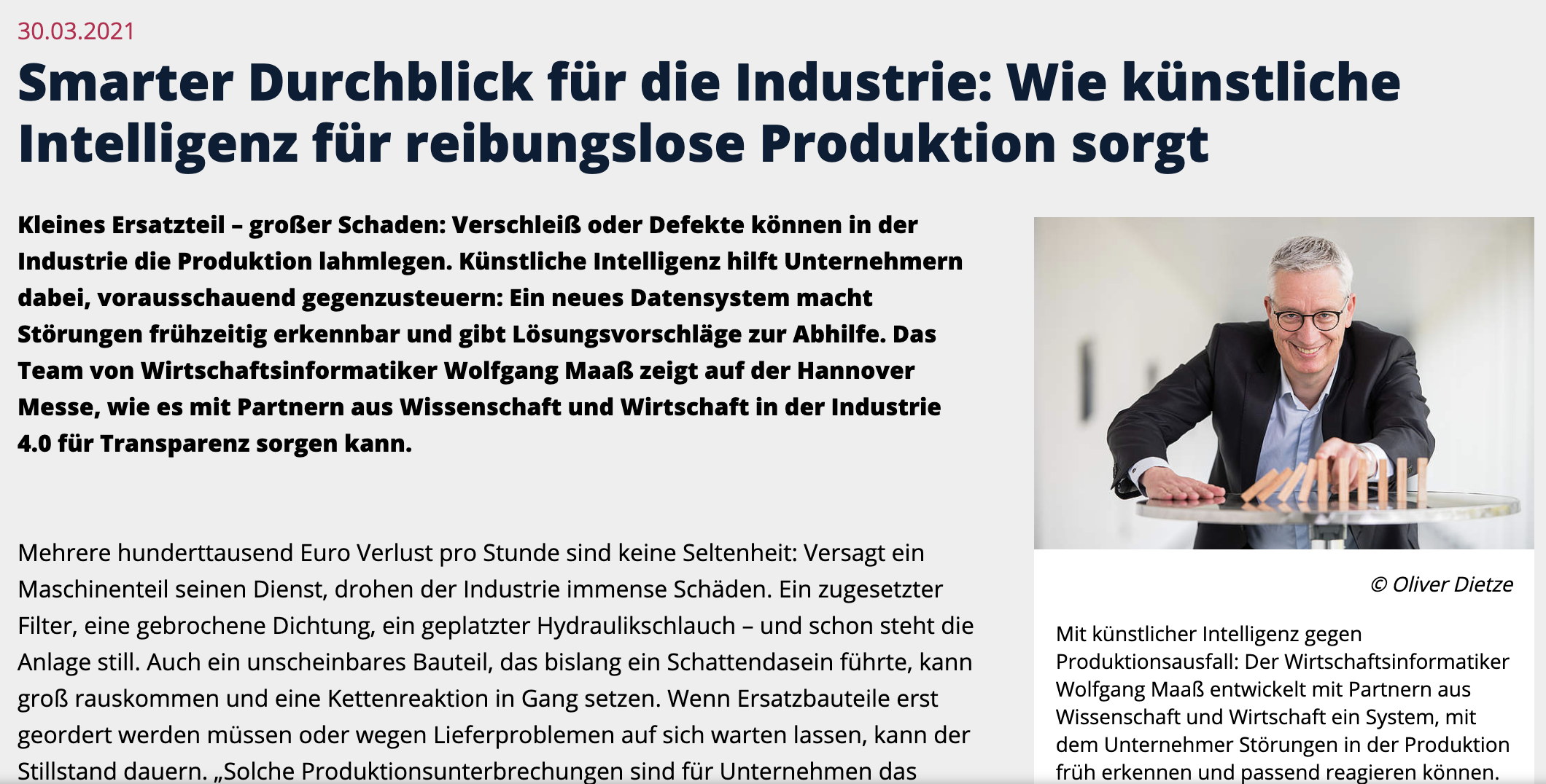 Smarter Durchblick für die Industrie: Wie künstliche Intelligenz für reibungslose Produktion sorgt